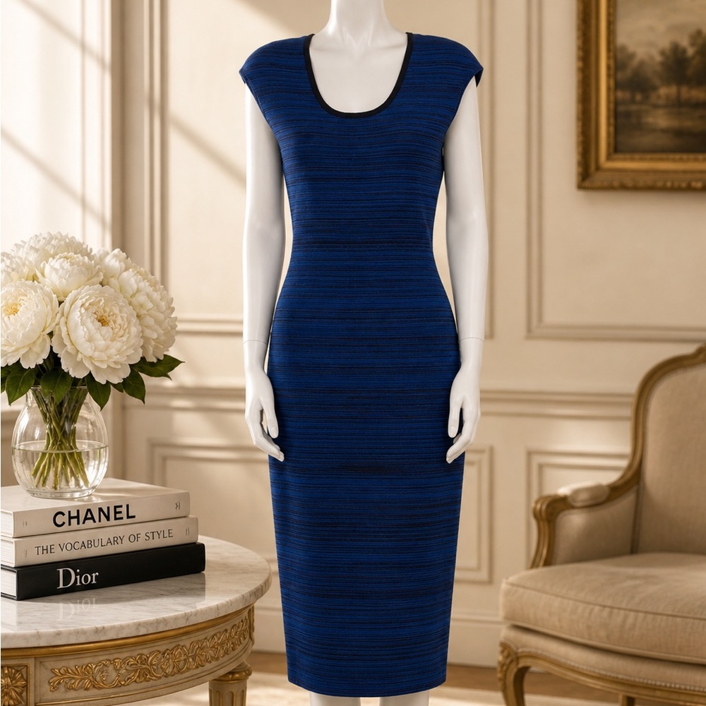 Diane von Furstenberg Blue Sheath Dress - Sz M